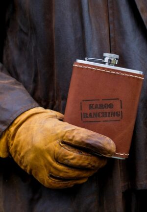 KAROO RANCHING Leather Bound Hipflasks - 240ml